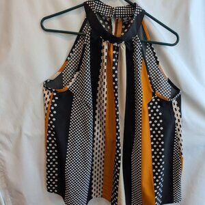 Loness Curve 1XL Sleeveless Striped Top